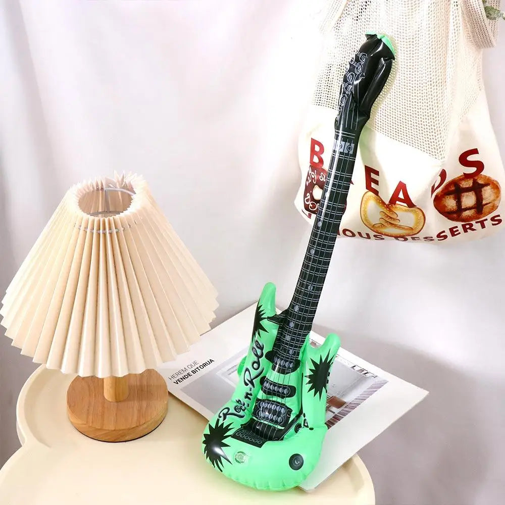 PVC Inflatable Musical Instrument Toys Random Color Inflatable Inflatable Guitar Balloon Creative Decorative