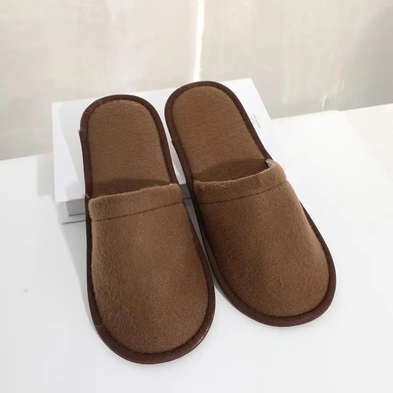 Women Indoor Slipper travel portable Spa Hotel Slipper Spring Summer shoes Woman House Flat Floor Soft Silent Slides for Bedroom