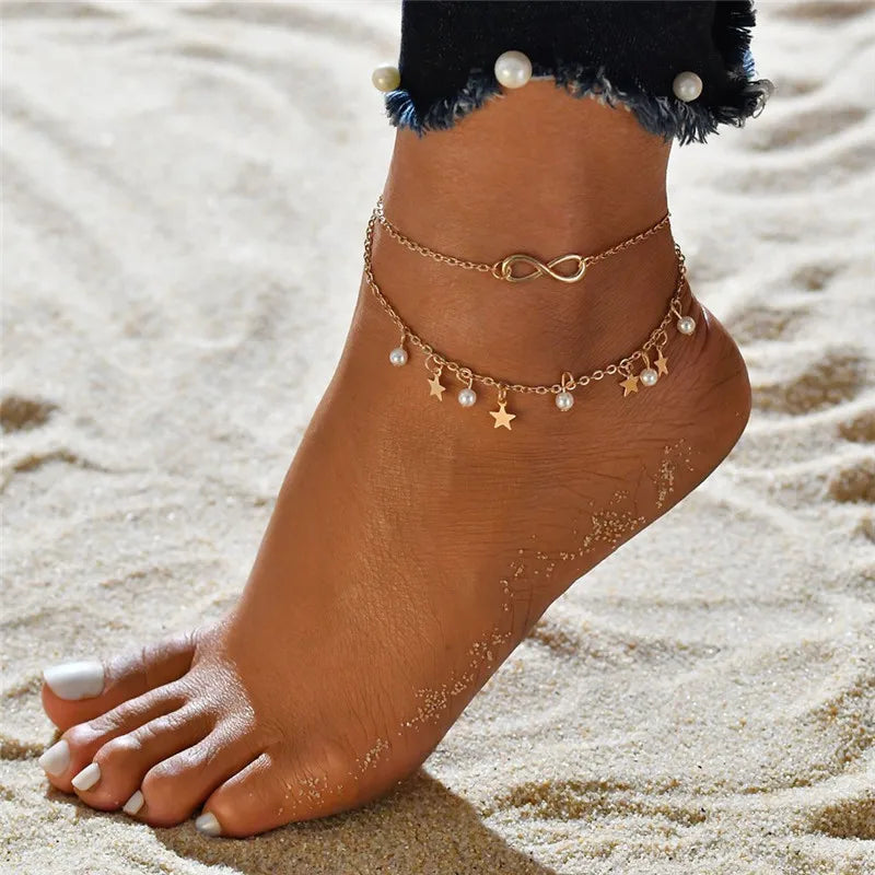 Modyle Fine Sexy Anklet Ankle Bracelet Cheville Barefoot Sandals Foot Jewelry Leg Chain On Foot Pulsera Tobillo For Women