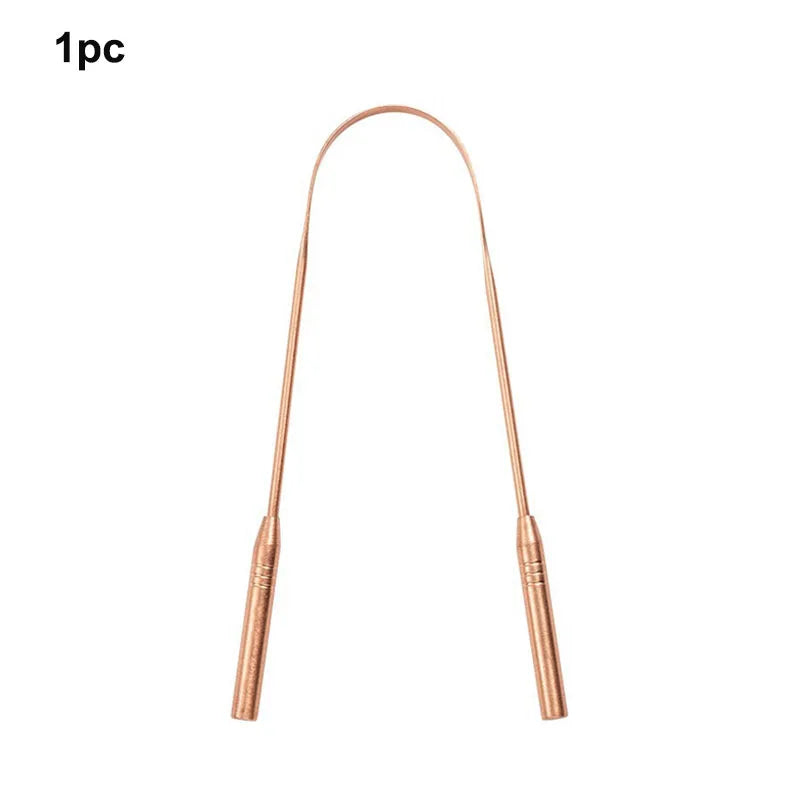 1/3Pcs Pure Copper Tongue Scraper With Metal Box Oral Cleaner Brush Fresh Cleaning Hygiene High Quality Tounge Scraper 3 styles