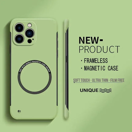 Iphone Ultra Thin Hard PC Magnetic Frameless for all iphone Case with Magsafe