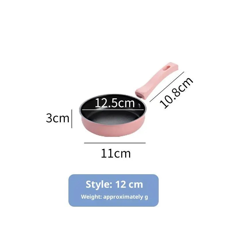 Portable Omelette Pan Mini Nonstick Cast Iron Skillet With Handle For Induction & Gas Cooktops Children Breakfast Pot【Homeclub】