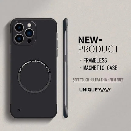 Iphone Ultra Thin Hard PC Magnetic Frameless for all iphone Case with Magsafe