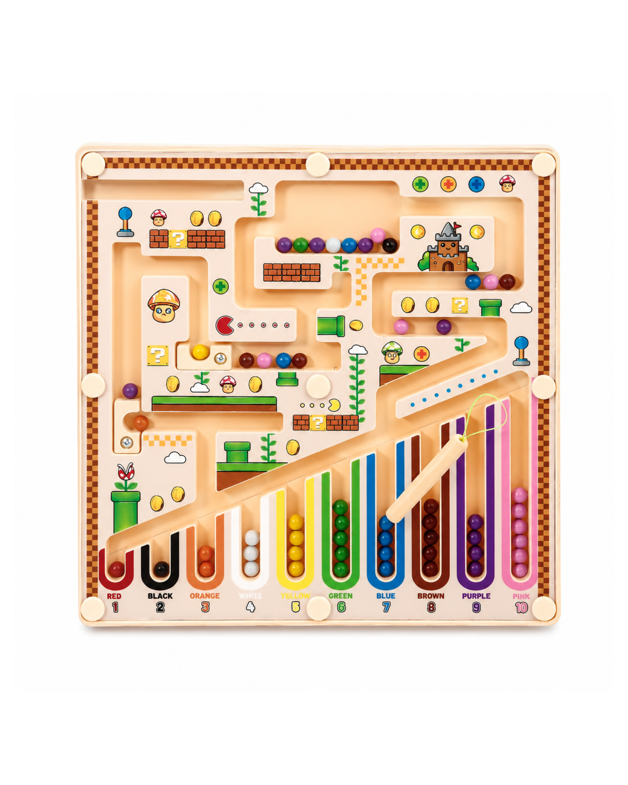 Magnetic Wooden Maze Learning Board