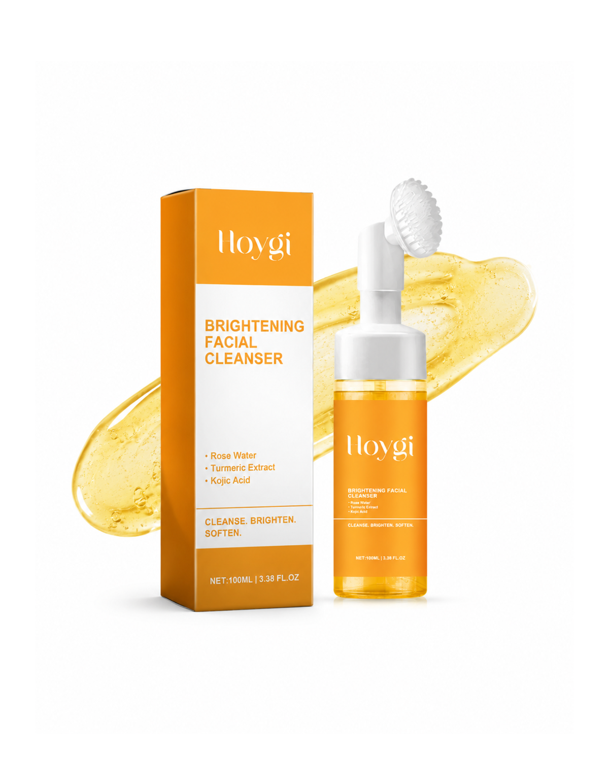 Turmeric Cleanser Anti Acne Oil Control Blackhead Remover Skin Cleansing Brightening Rejuvenation Face Wash Foam Face Cleanser